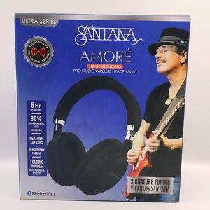 Santana Amoré Noise Reducing Pro Studio Wireless Headphones Black NEW SEALED